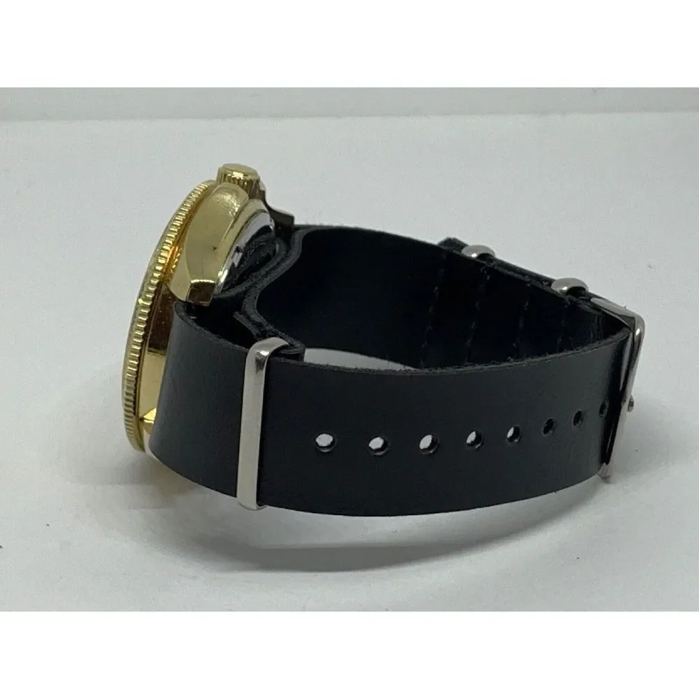 Fossil AM4482 Women's Black Leather Analog Dial Quartz Genuine Wrist Watch GE35